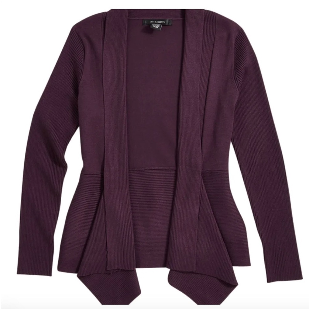 89TH & MADISON Women's Open Purple Cardigan